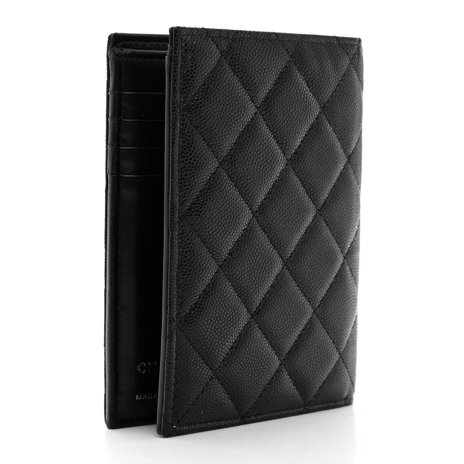 Chanel Caviar Quilted CC Passport Holder Black 3 of 8