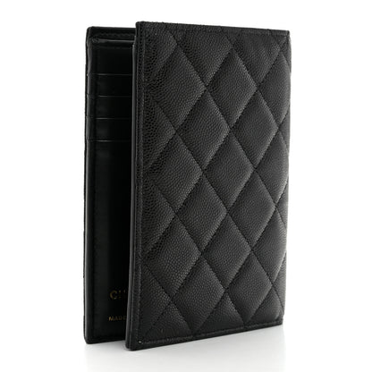 Chanel Caviar Quilted CC Passport Holder Black 3 of 8
