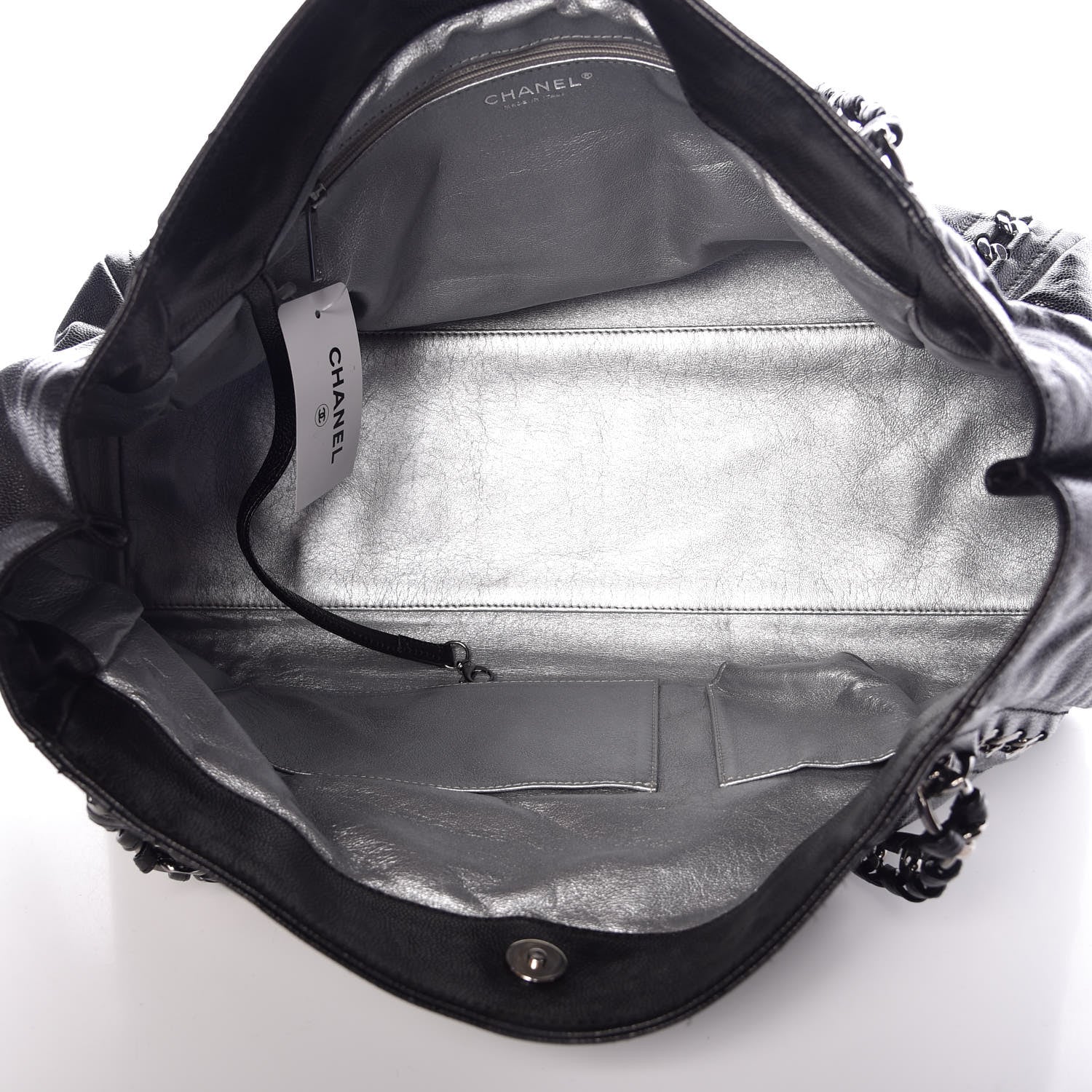 Chanel Glazed Caviar East West Modern Chain Tote Black 5 of 8