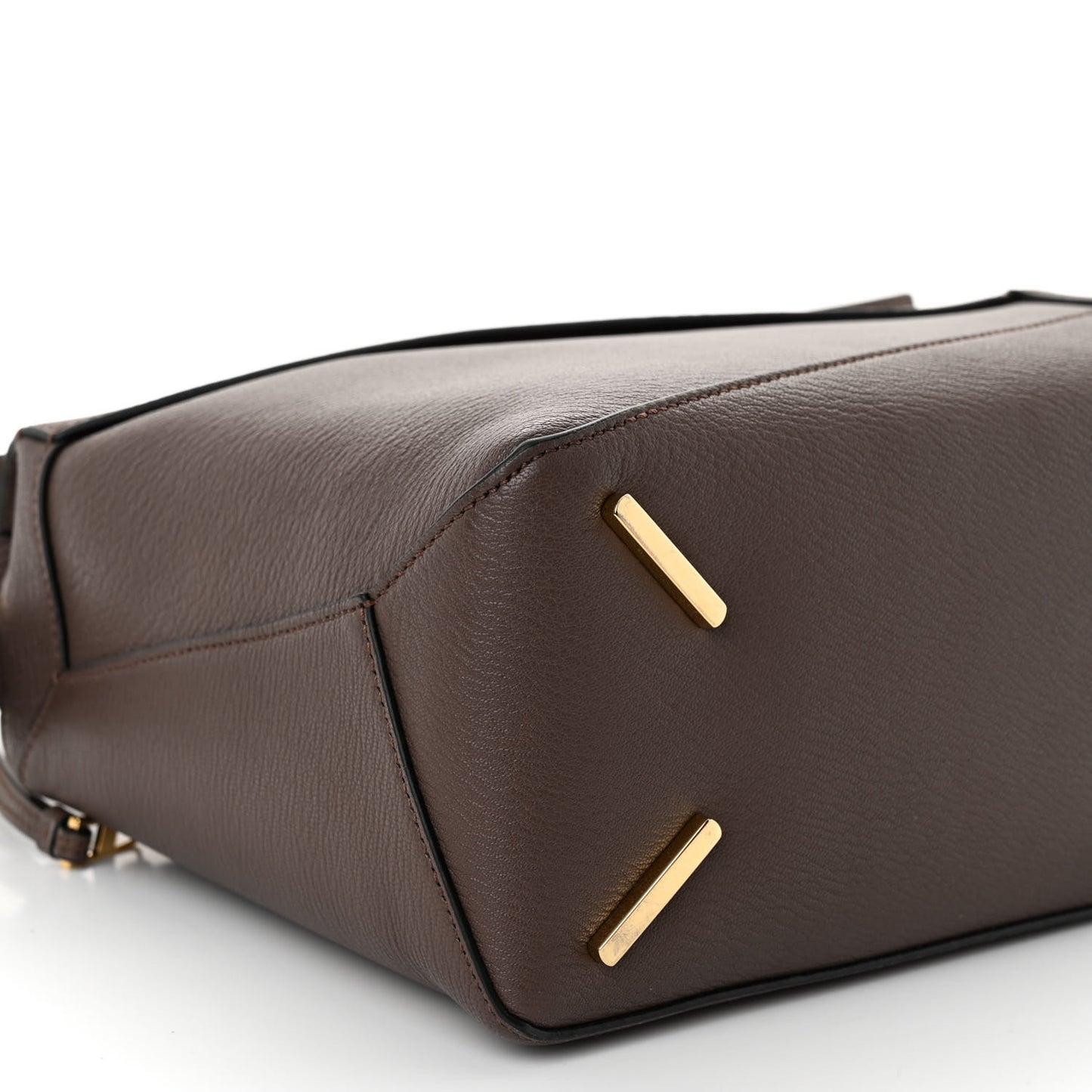 Goatskin Medium Puzzle Edge Bag Taupe