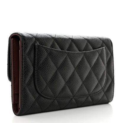 Chanel Caviar Quilted Large Flap Wallet Black 3 of 9