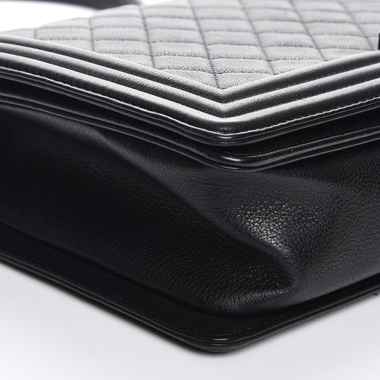 Calfskin Quilted New Medium Boy Flap Black