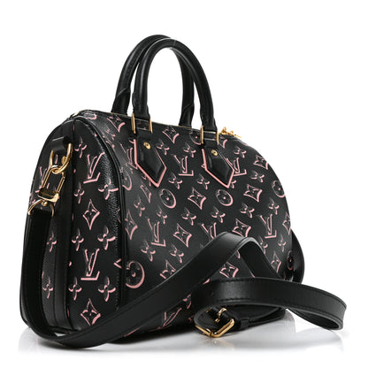 Louis Vuitton Monogram Fall for You Speedy Bandouliere 25 Black 3 of 9