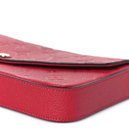 Louis Vuitton Empreinte Pochette Felicie Chain Wallet Scarlet 14 of 15