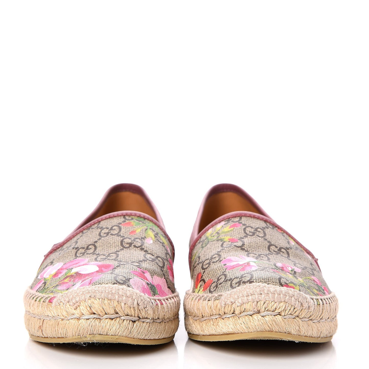 GG Supreme Monogram Blooms Espadrilles 39 Beige Multicolor Dry Rose