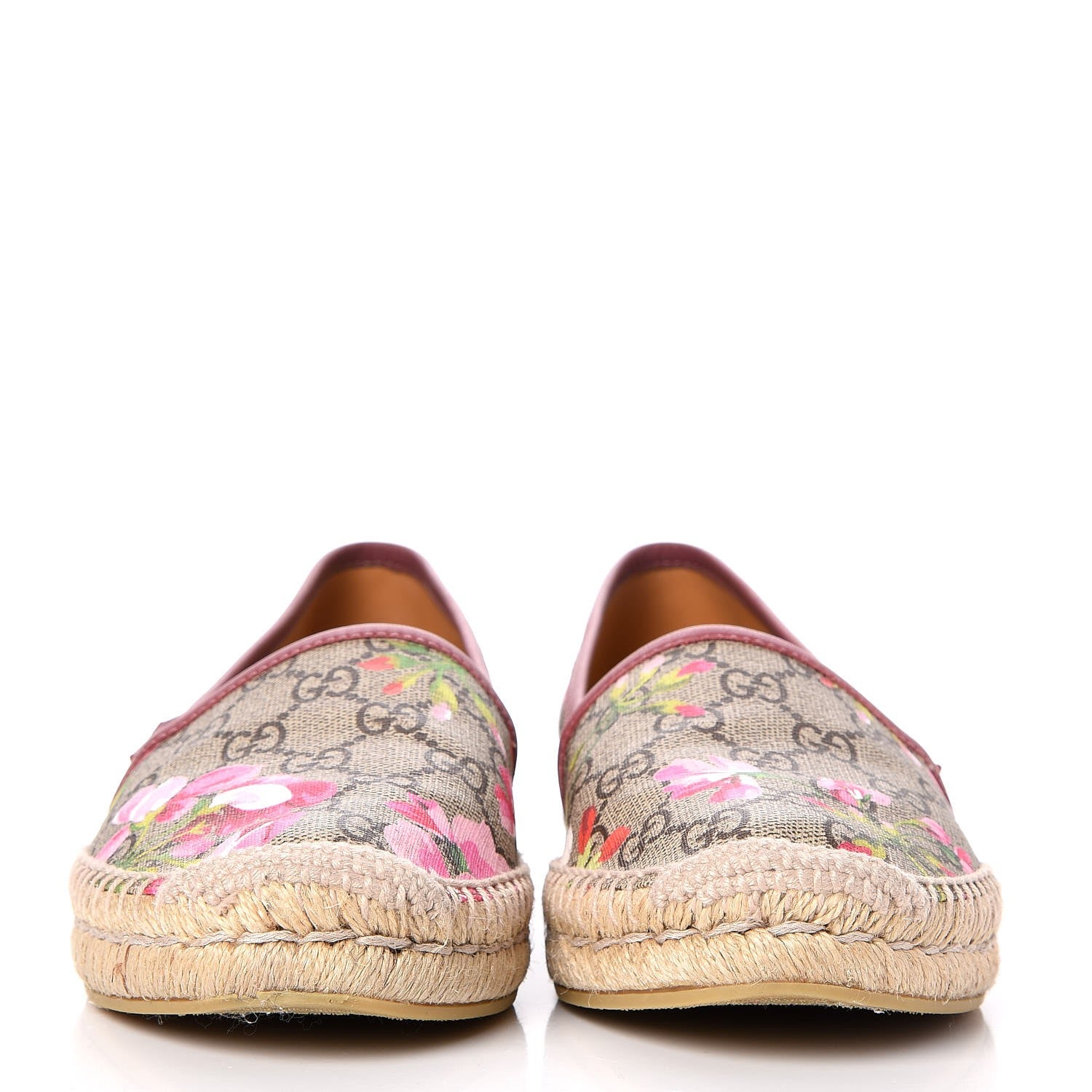 Gucci GG Supreme Monogram Blooms Espadrilles 39 Beige Multicolor Dry Rose 2 of 10