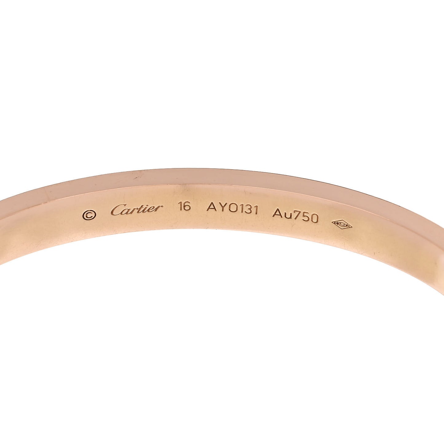 18K Pink Gold LOVE Bracelet 16