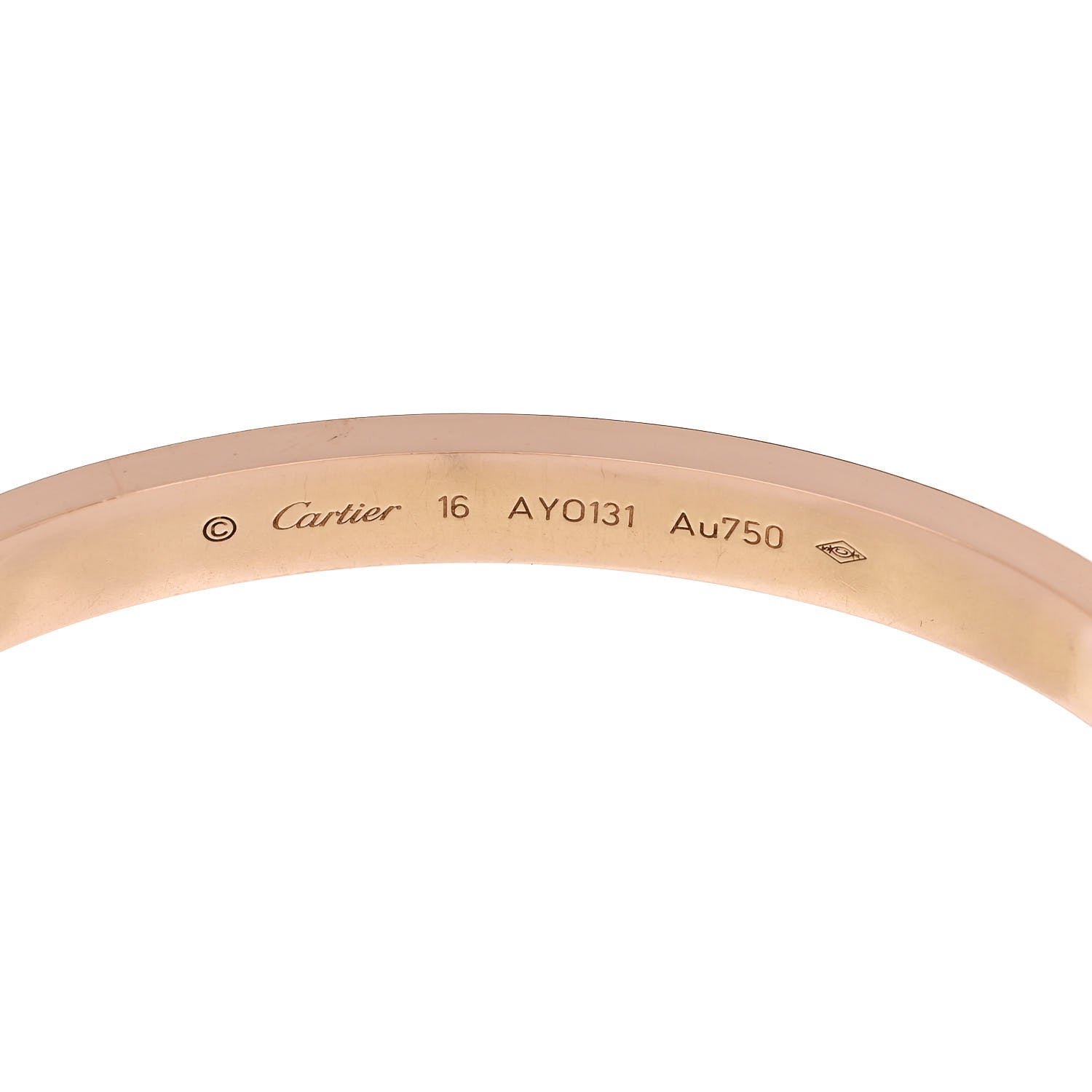 Cartier 18K Pink Gold LOVE Bracelet 16 5 of 6