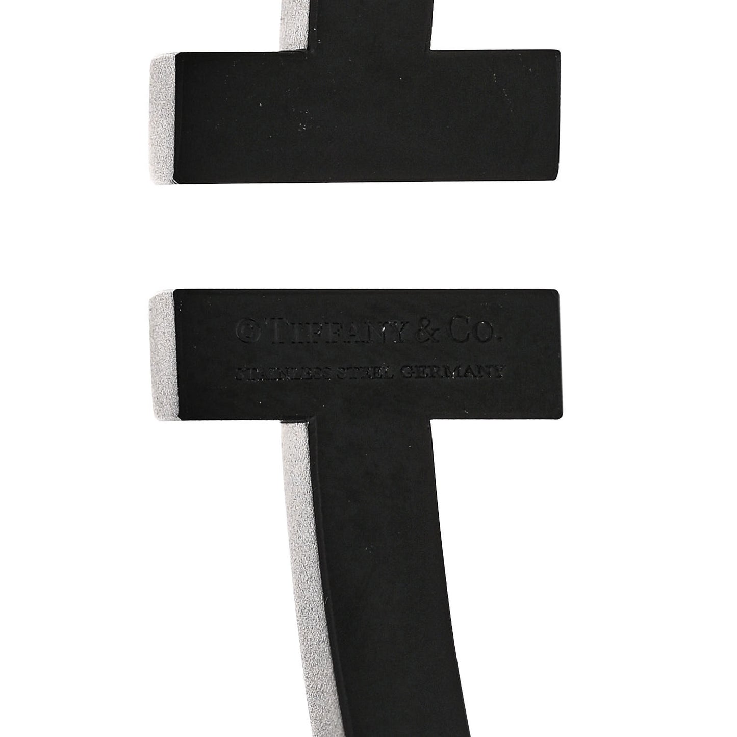 Black-Coated Stainless Steel T Square Bracelet