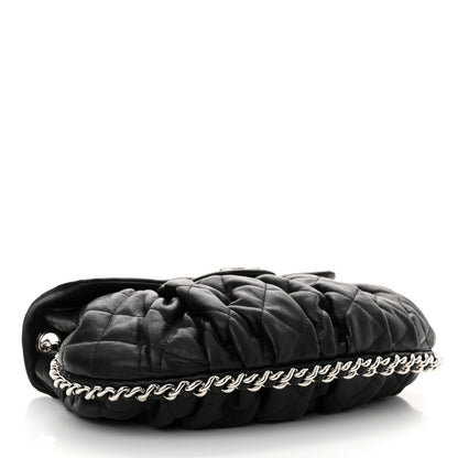 Chanel Washed Lambskin Quilted Medium Chain Around Messenger Black 4 of 11