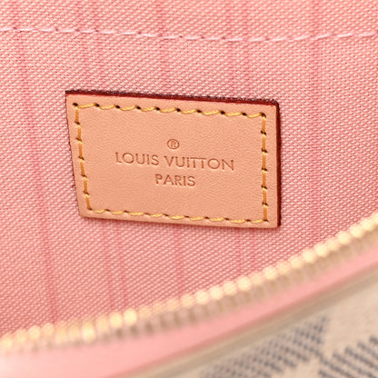 Louis Vuitton Damier Azur Neverfull MM GM Pochette Rose Ballerine 6 of 18