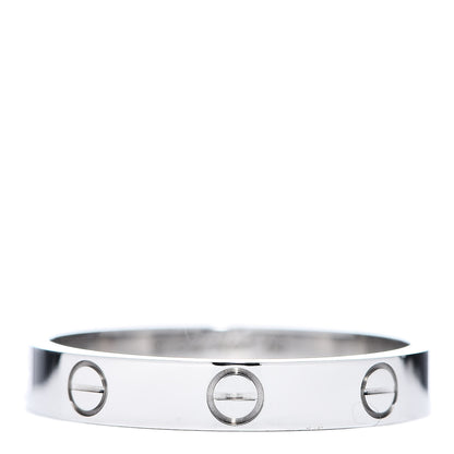Cartier 18K White Gold 3.5mm LOVE Wedding Band Ring 60 9.25 1 of 8