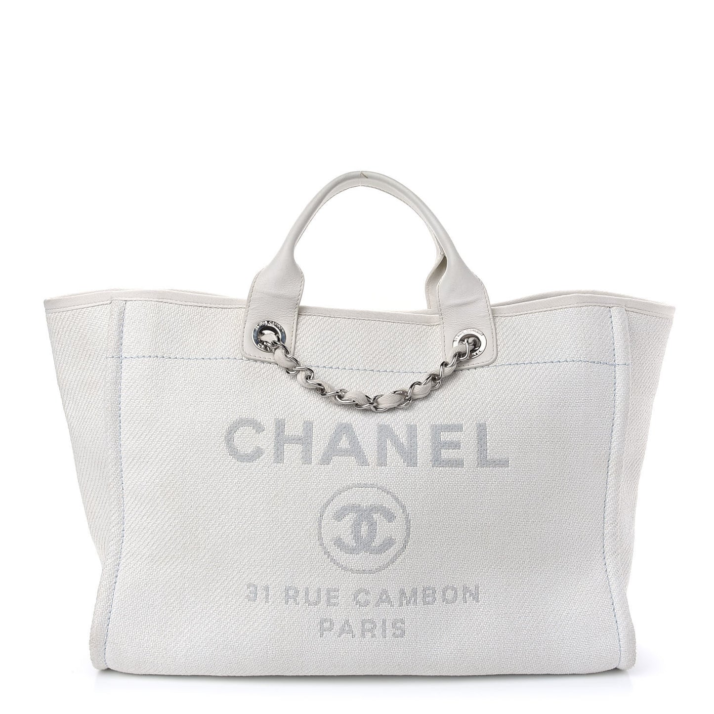 Canvas Medium Deauville Tote White