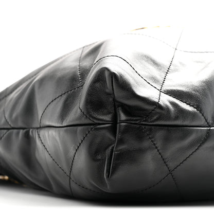 Chanel Shiny Calfskin Quilted Small Chanel 22 Black 9 of 10