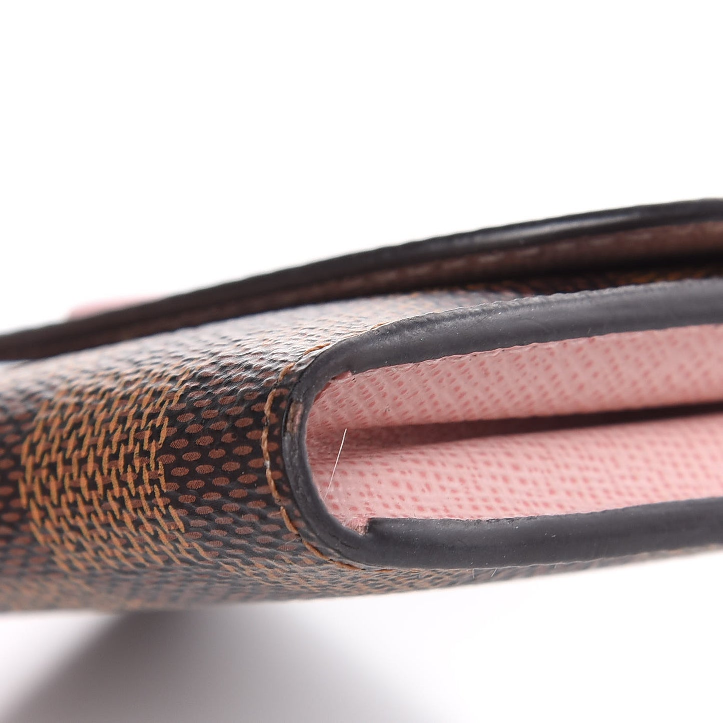 Damier Ebene Rosalie Coin Purse Rose Ballerine