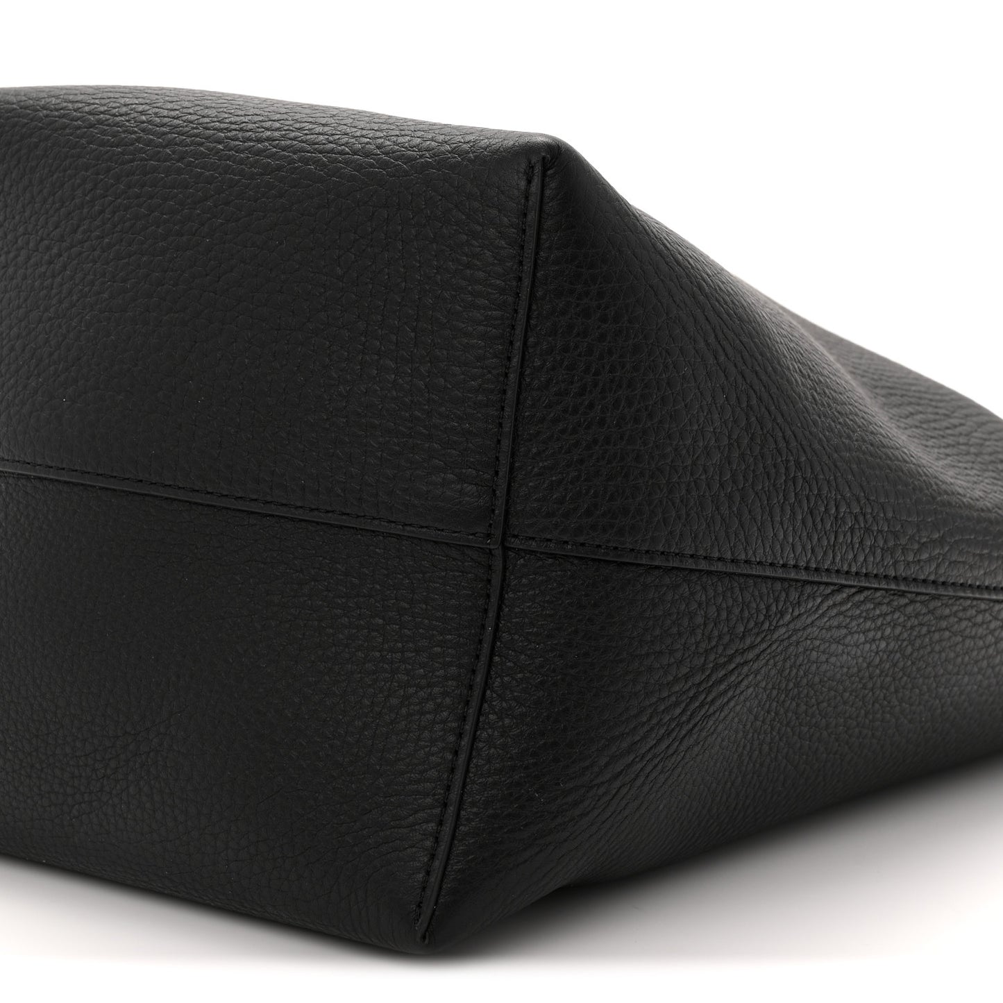Grained Calfskin Medium N/S Park Tote Black