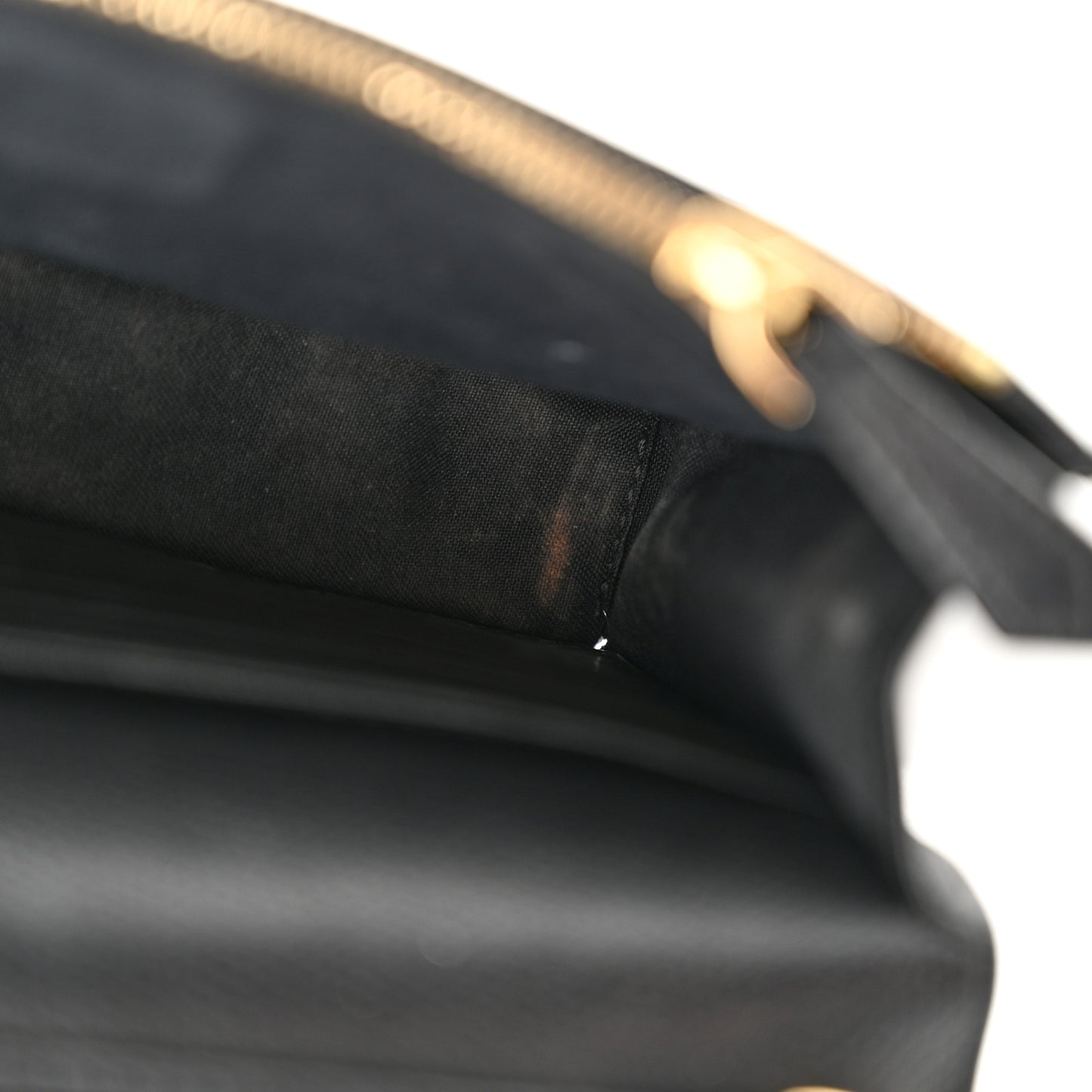 Vitello Cruise F is Fendi Bi-Color FF 1974 Embossed Medium Envelope Wallet On Chain Black Maya