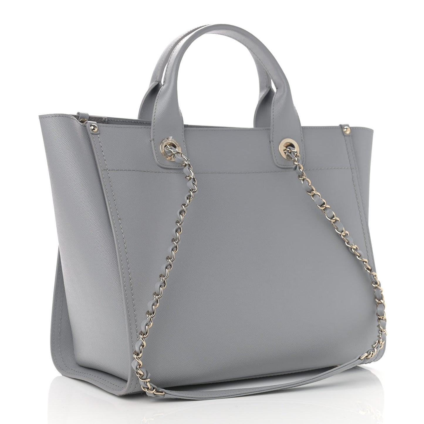 Caviar Studded Small Deauville Tote Grey