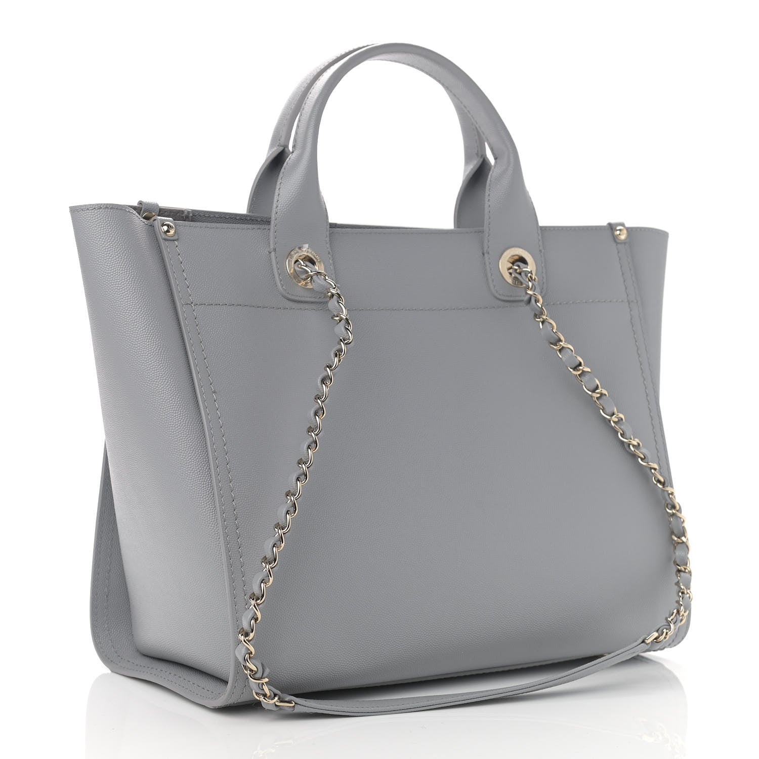 Chanel Caviar Studded Small Deauville Tote Grey 3 of 13