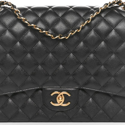 Chanel Caviar Quilted Maxi Double Flap Black 8 of 11