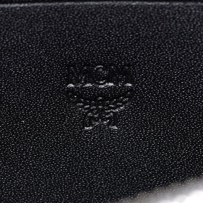 MCM Visetos Mini Zip Around Wallet Black 6 of 6