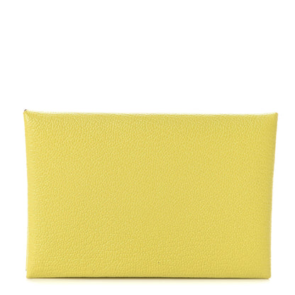Hermes Chevre Mysore Calvi Card Case Lime 1 of 7