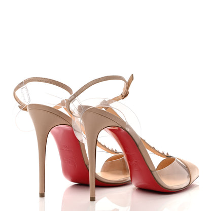 Christian Louboutin Kid PVC Nosy Spikes 100 Pumps 40 Nude 4 of 7