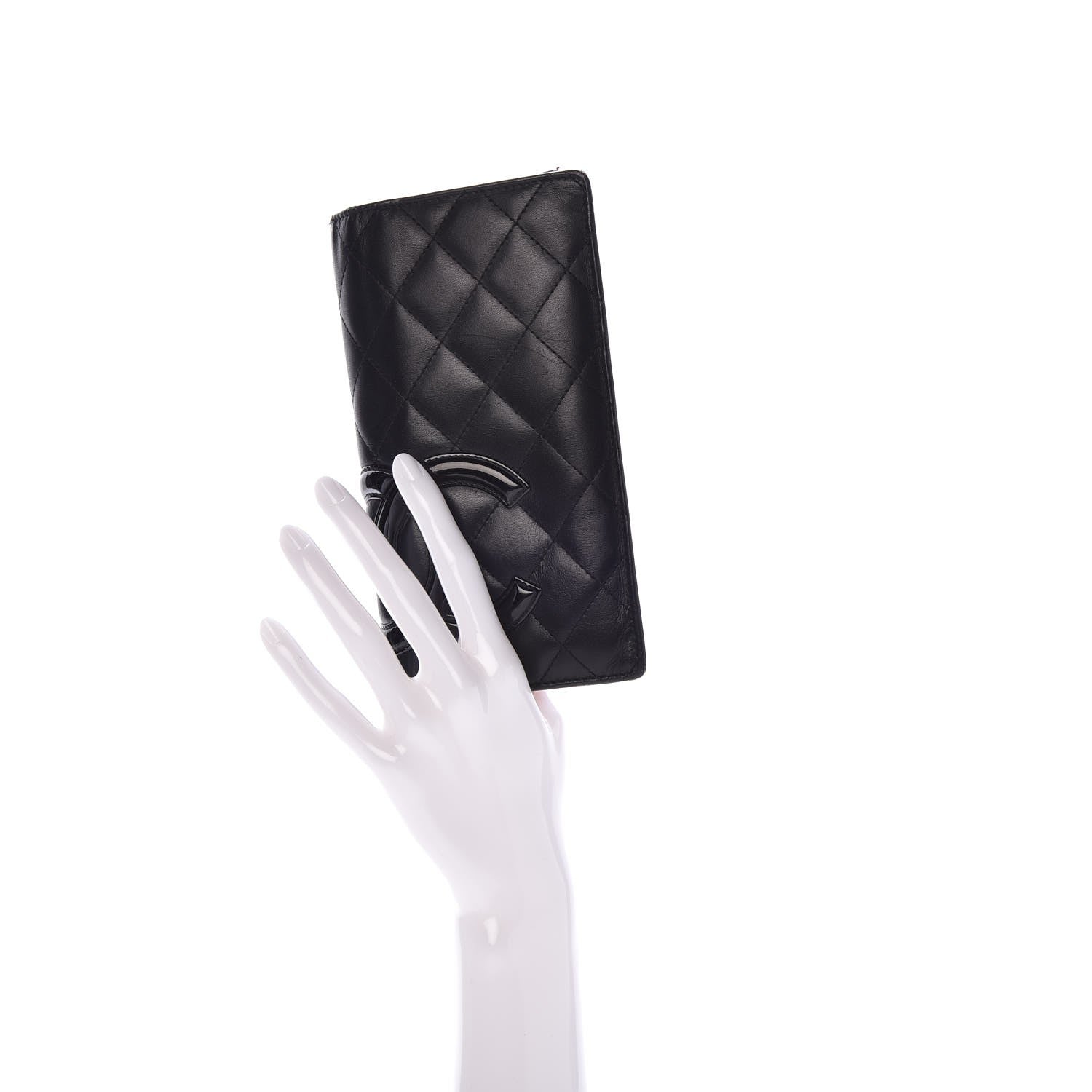 Chanel Calfskin Quilted Cambon Yen Wallet Black 2 of 19