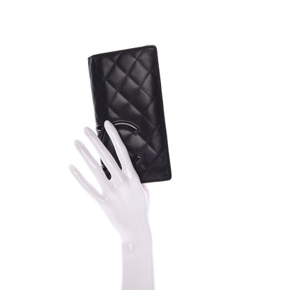 Chanel Calfskin Quilted Cambon Yen Wallet Black 2 of 19
