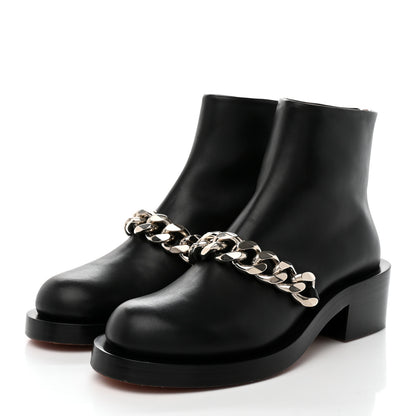 Givenchy Calfskin Bottine Chain Boots 39 Black 3 of 17