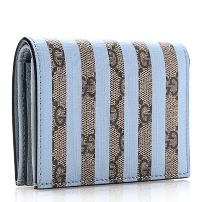 Gucci GG Supreme Monogram Vitello Eclipse Ice Cream Stripes Card Case Wallet Beige Ebony Paradise Cloud 3 of 8
