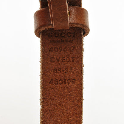 Gucci Faded Calfskin Double G 20mm Belt 85 34 Cuir 5 of 5