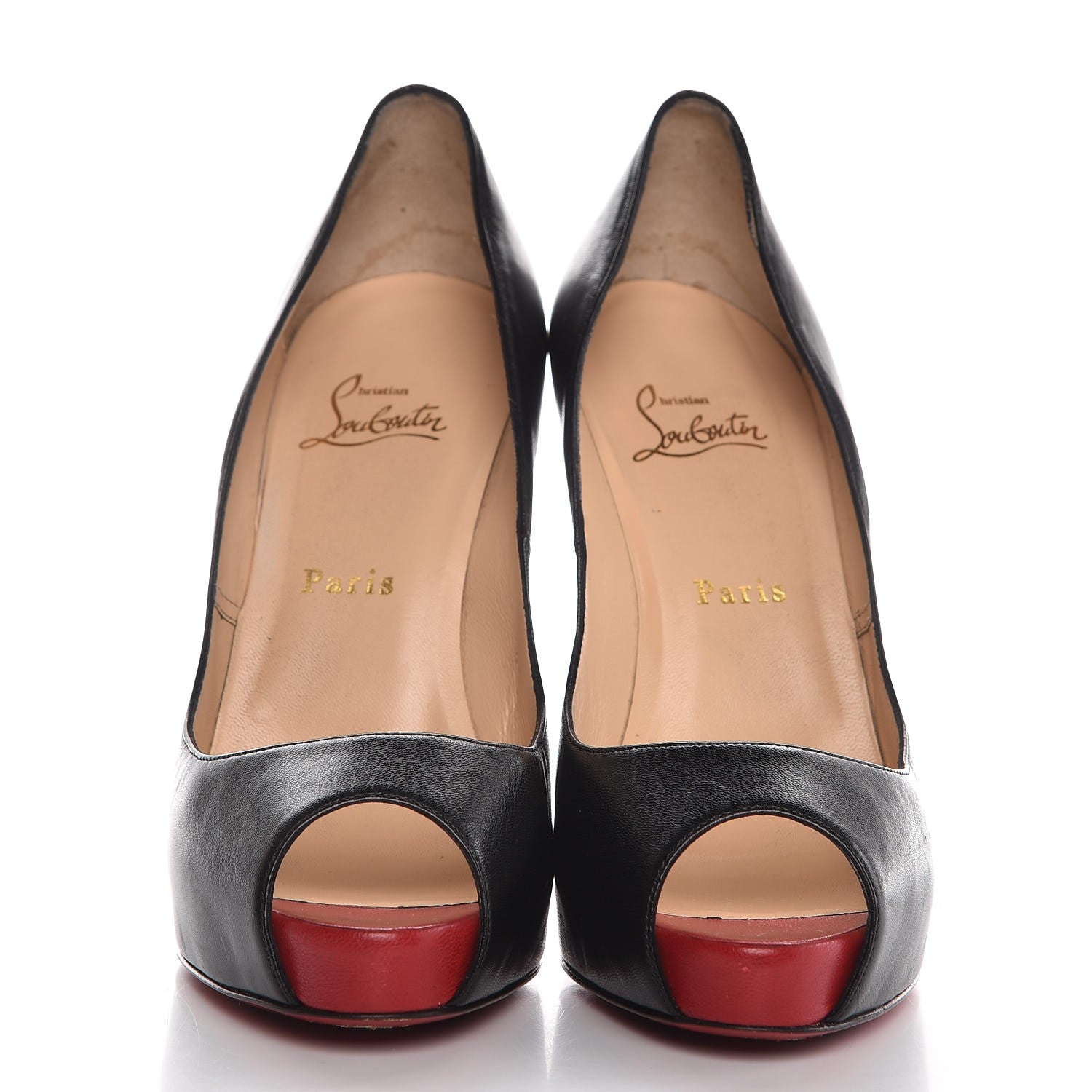 Christian Louboutin Kid Very Prive 120 Pumps 39 Black Red 2 of 10