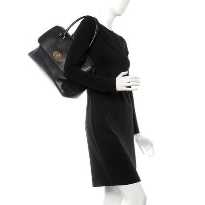 Mulberry Glossy Goatskin Medium Del Rey Satchel Black 2 of 7