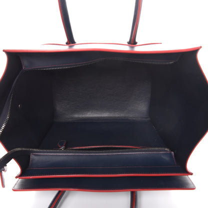 Celine Satin Calfskin Mini Debossed Luggage Navy Blue 5 of 7