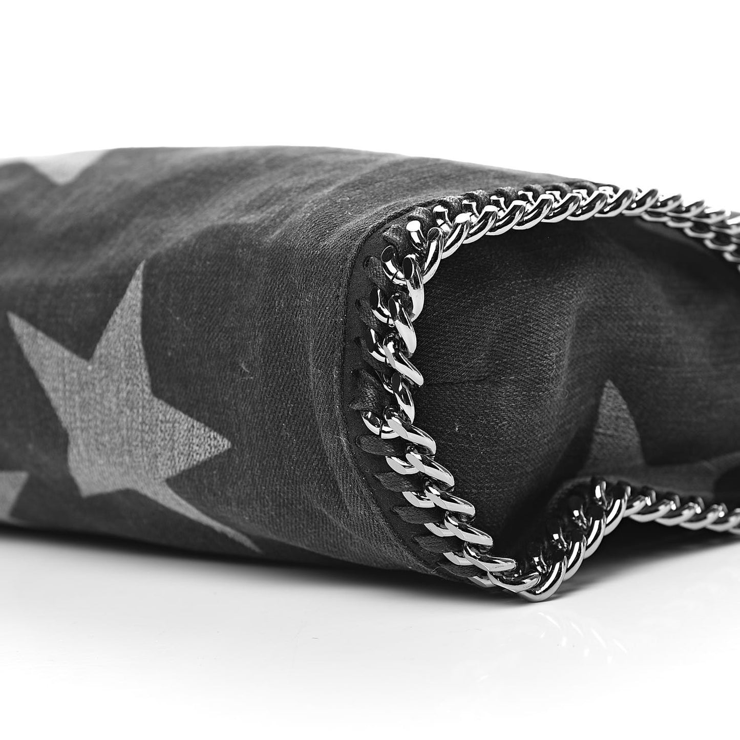 Denim Star Small Falabella Tote Black