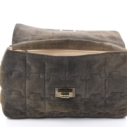 Chanel Distressed Suede Puzzle 2.55 Reissue 225 Flap Brown 9 of 13