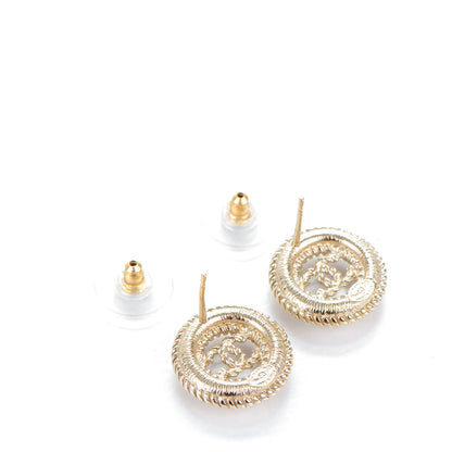 Chanel Twisted CC Earrings Light Gold 3 of 5