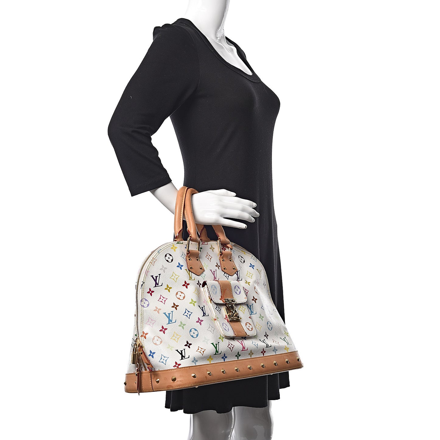 Monogram Multicolor Alma GM White