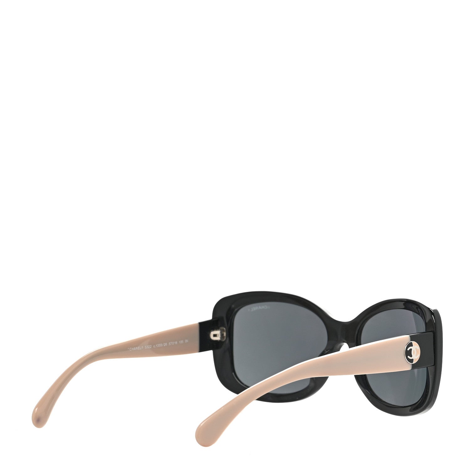 Chanel Acetate CC Sunglasses 5322 Black Beige 4 of 8