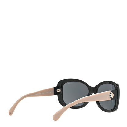 Chanel Acetate CC Sunglasses 5322 Black Beige 4 of 8