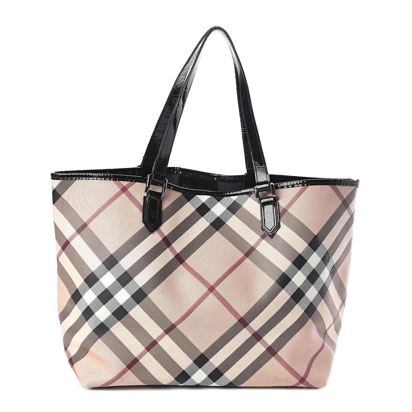 Nova Check Shopper Tote Black