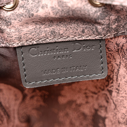 Christian Dior Technical Fabric Embroidered Toile De Jouy Sauvage DiorTravel Pouch Pink Gray 6 of 7