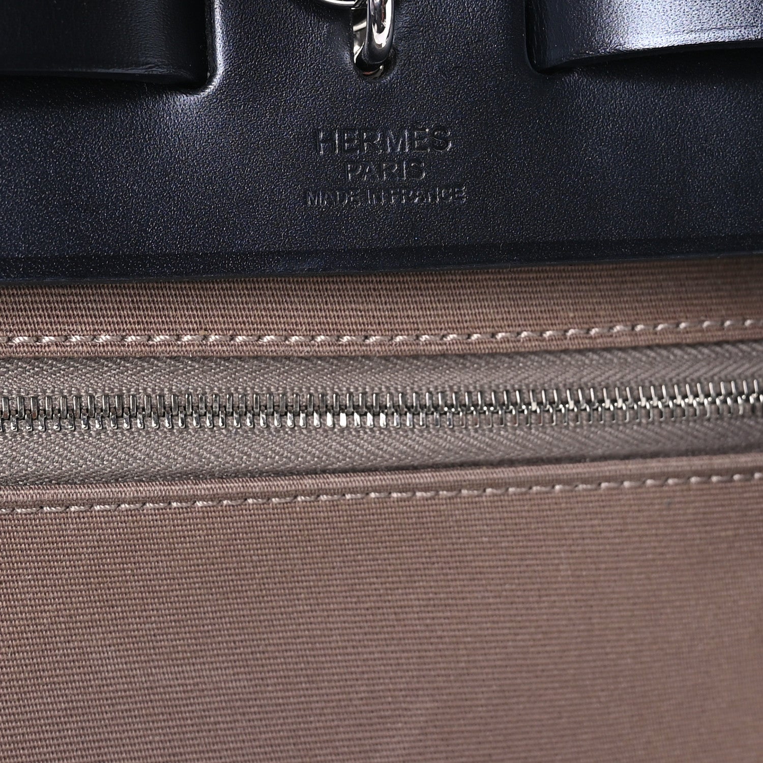 Hermes Vache Hunter Toile Herbag Zip 31 PM Etoupe Black 7 of 12