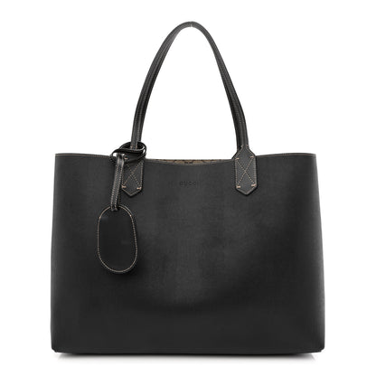 Gucci Calfskin GG Supreme Monogram Medium Reversible Tote Black 11 of 17
