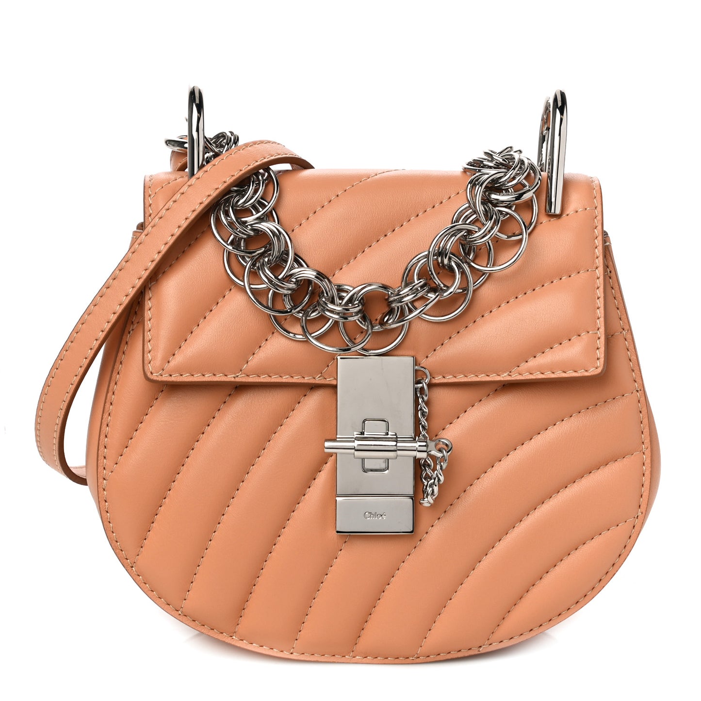 Calfskin Quilted Mini Drew Bijou Shoulder Bag Blushy Pink