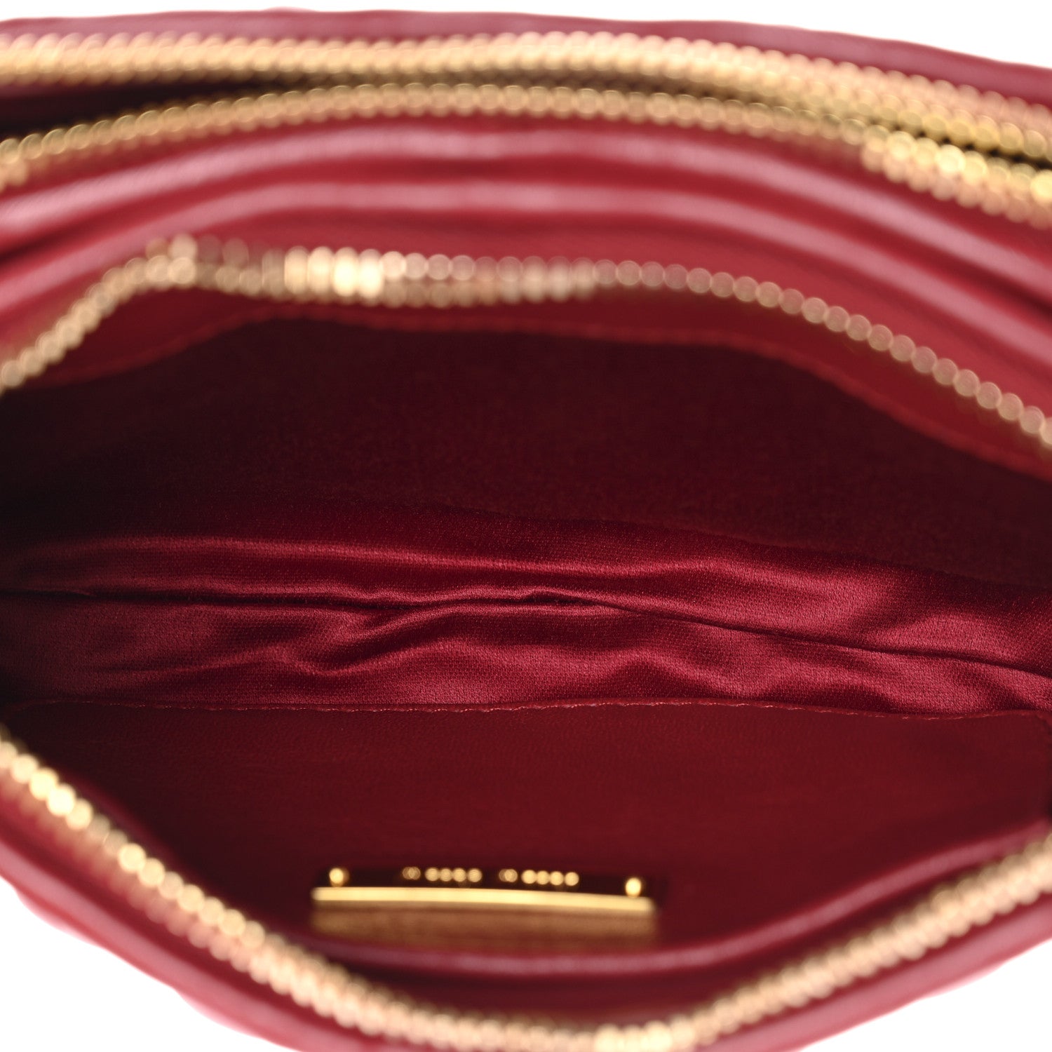 Miu Miu Nappa Matelasse Double Zip Crossbody Rubino 6 of 10