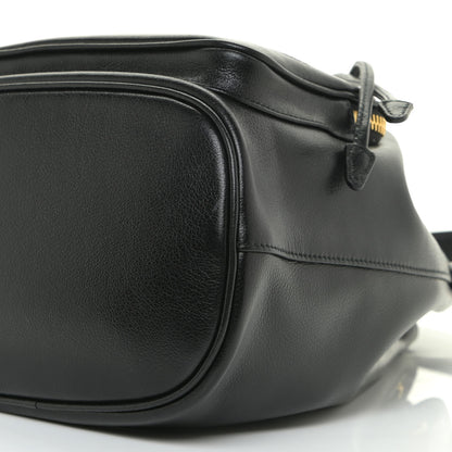 Prada Glace Calfskin Embossed Secchiello Bucket Bag Black 5 of 11