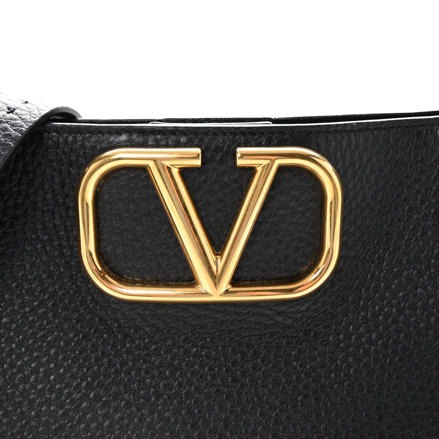 Valentino Garavani Soft Grainy Calfskin Alltime Large Hobo Black 7 of 9