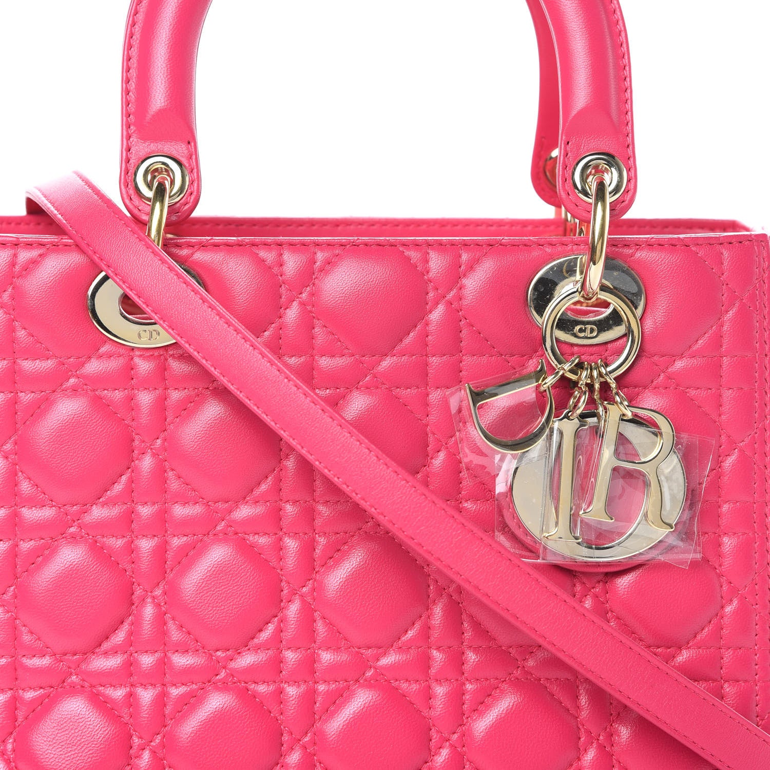 Christian Dior Lambskin Cannage Medium Lady Dior Pink 8 of 12